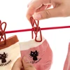 1.8m Portable Clothesline With 12 Clips Windproof Retractable Rack Clip Hangers Clothes Line Travel Supplies 2