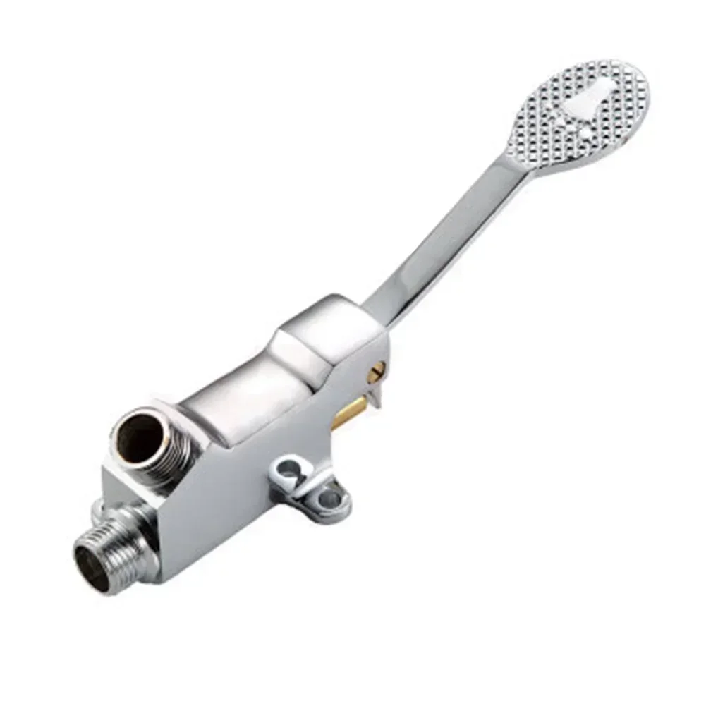 Floor Foot Pedal Control Switch Tap Valve Faucet Copper Basin Single Cold Water Tap Bathroom Hospital Hotel Pedal Water Faucet