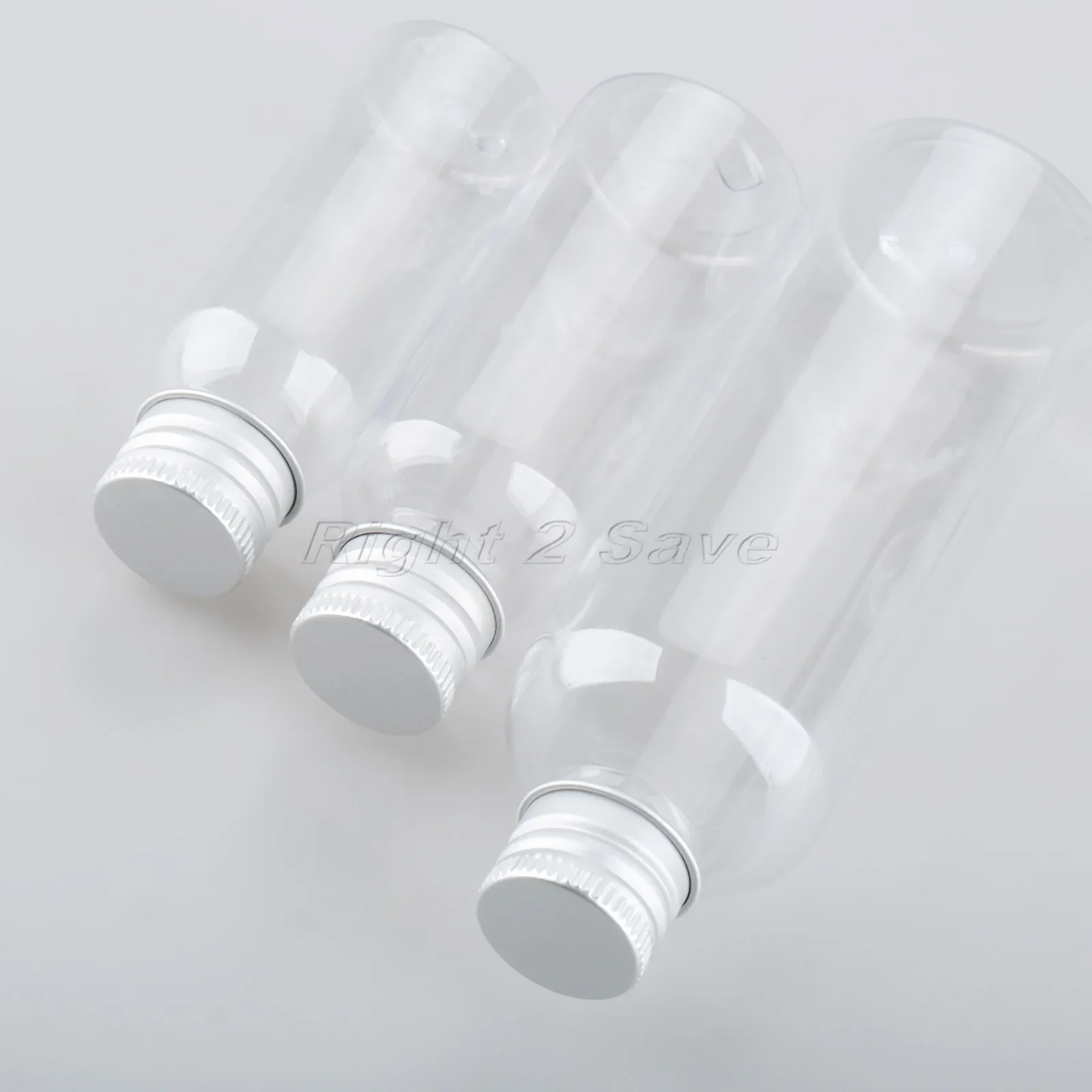 5PCS 30ML/50ML/100ML Plastic Bottle with Aluminum Screw Cap Plug Cosmetic Container Travel Kits Portable PET Lotion Cream Tube