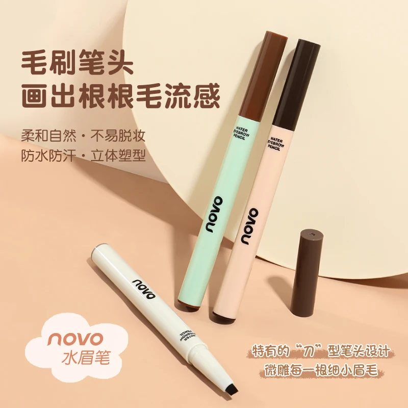 

Colorful Liquid Eyebrow Pencil Dark Brown Eye Brow Pen Smooth Easy to wear Long Lasting Waterproof Pigmented Eye Brow Makeup