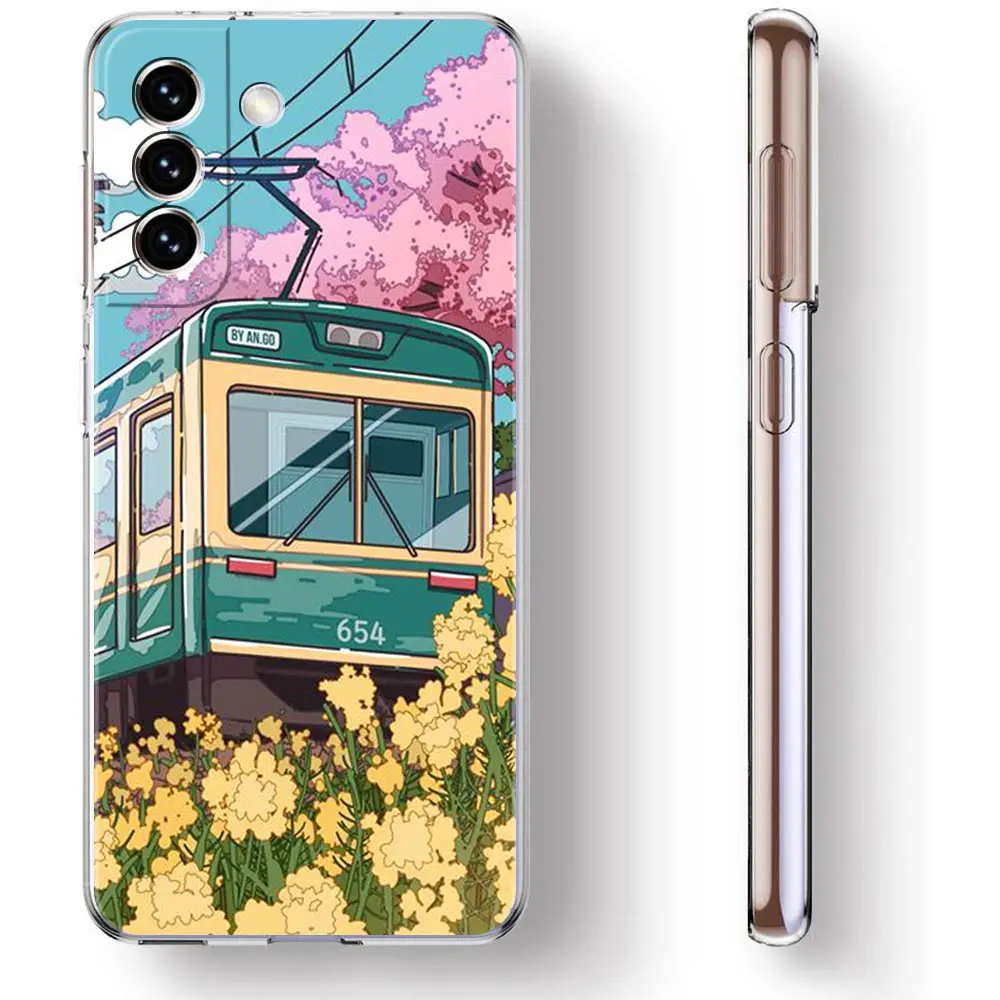 Cherry Blossom Mount Fuji Clear Phone Case