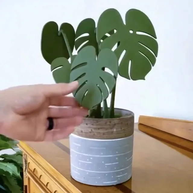 Monstera Coaster Sets Table Decoration and Accessories Coffee Mat Tree Pot Design Christmas Stand Coasters Kitchen Placemats