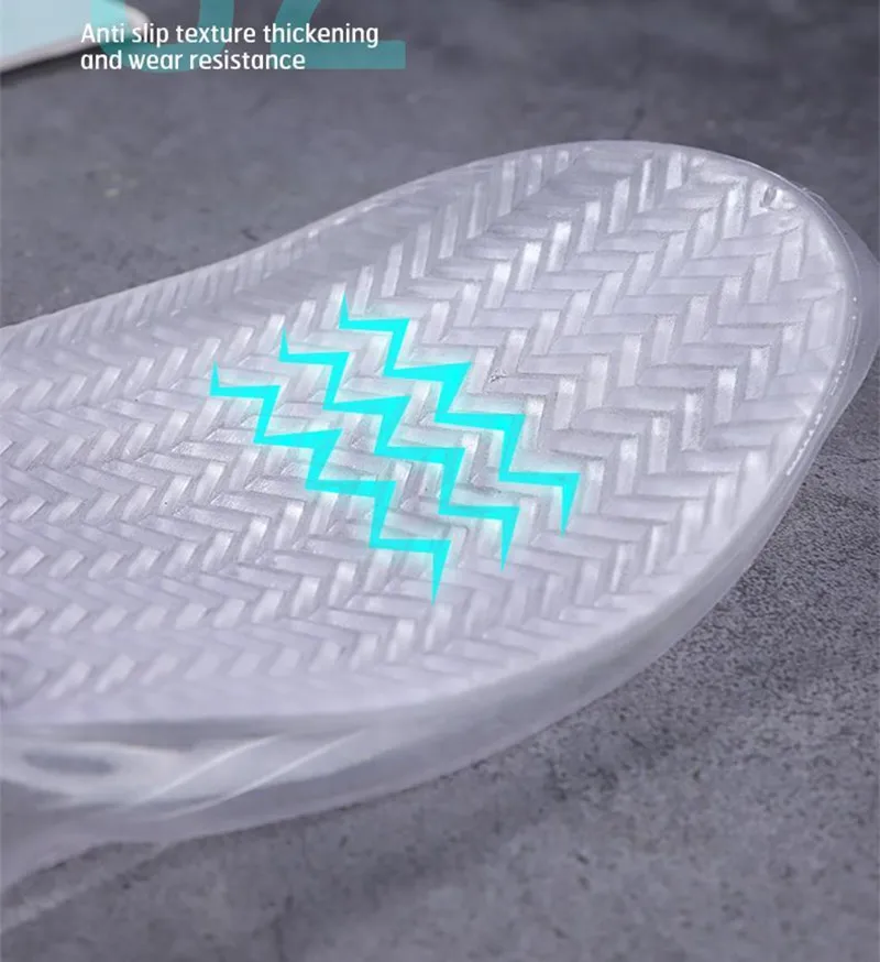 Waterproof Shoe Rain Boot  Cover Silicone Material Unisex Shoes Protectors Rain Boots For Home Travel Kitchen Bedroom Reusable