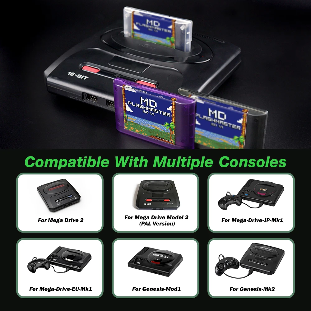 Retro MD Game Collection - 4000 Classic Games with 8GB Memory Card