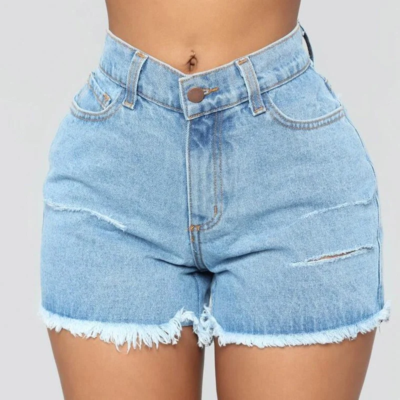 Summer 2024 Women High Waist Jeans Shorts Casual Shorts New Sexy Slim Beach Denim Shorts Bottom Shorts Mujer Jeans Femme Mujer