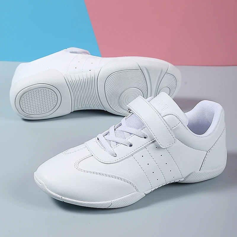 Lightweight White Profession Dance Shoes Women Low-heeled Beginner Gym Aerobics Sneakers Girls Ladies Training Cheerleading Shoe 5