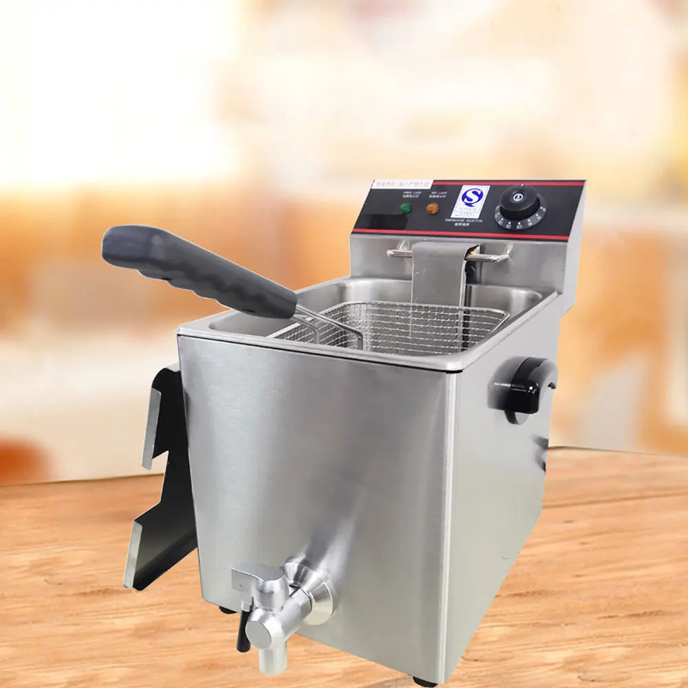 1 pc 대용량 스테인레스 스틸 EF-8LF 전기 튀김 치킨 튀김 기계 