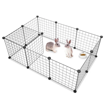 Pet Playpen, Small Animal Cage Indoor Portable Metal Wire Yard Fence for Small Animals, Rabbits Kennel Crate Fence Tent 1
