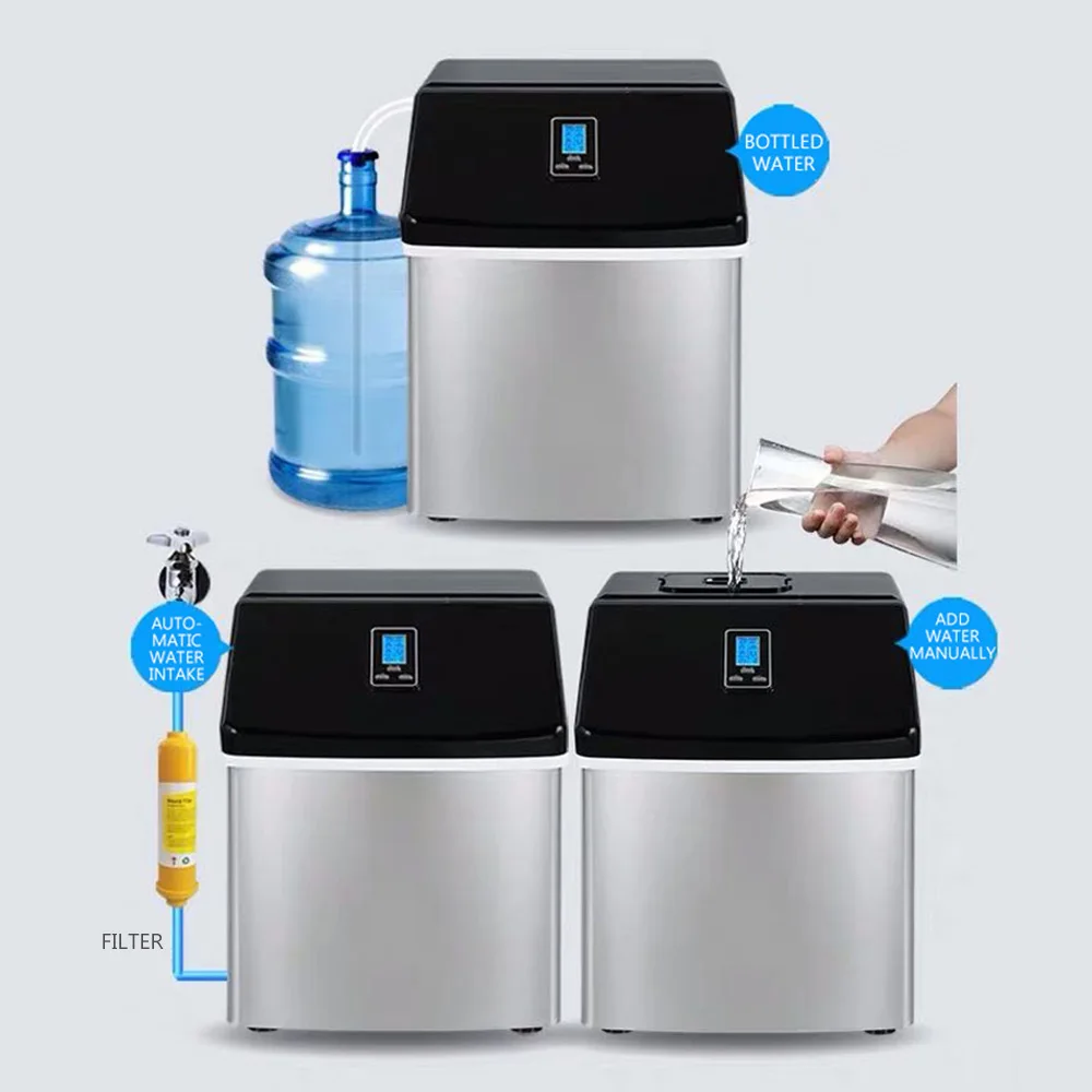 Version Ice Cube Machine Household Ice Maker Square Maker Manual Water Injection