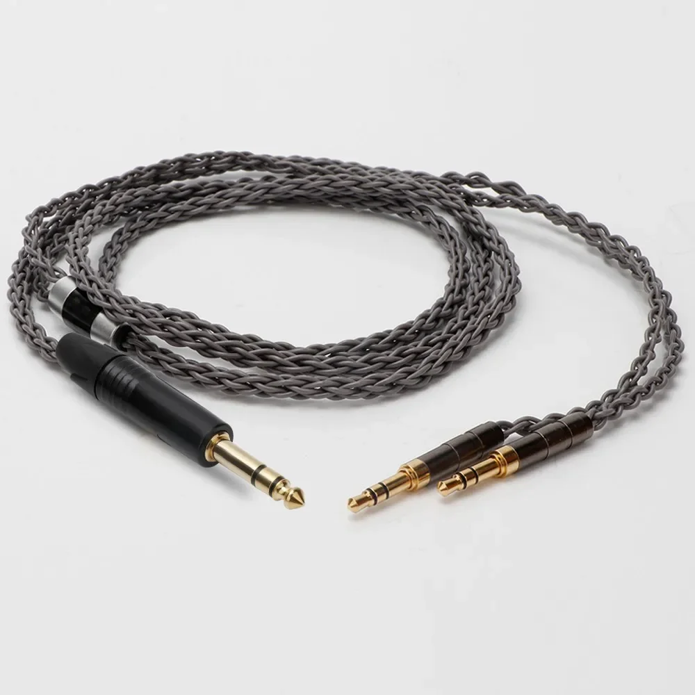 8コア 4.4mm 4ピン XLR - 2.5mm ヘッドフォンケーブル OCC 銅銀メッキ