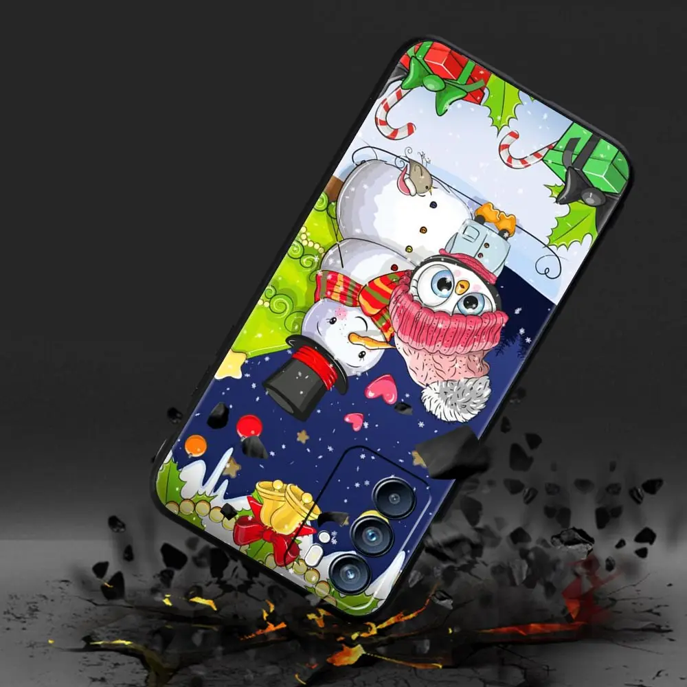 Christmas Penguin Phone Case For OPPO A74 A54 A53 A52 A9 2020 A16 A15 A12 A76 A95 Reno7 SE Reno6 Z Find X5 Pro Plus 5G Cover