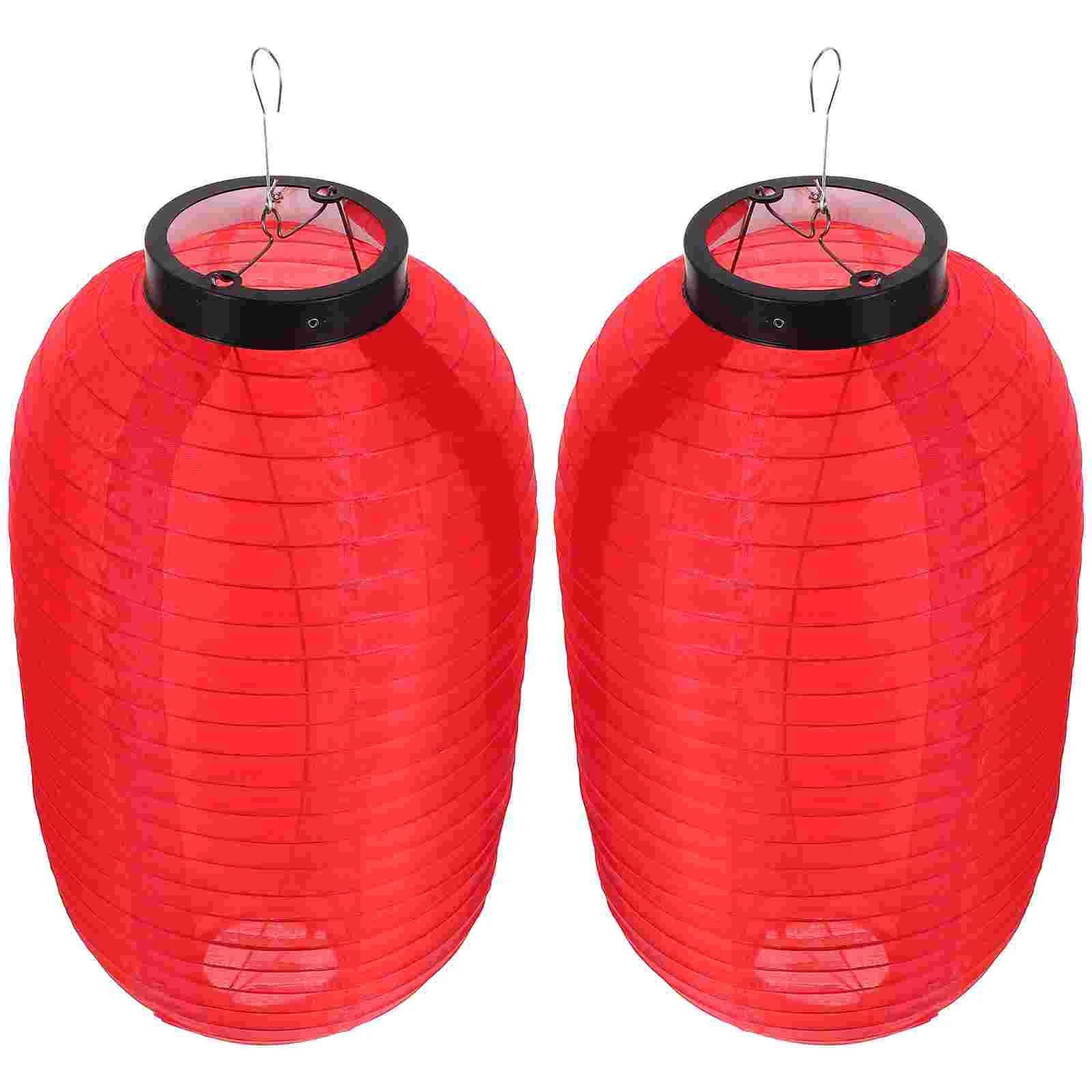 

Lantern Japanese Lanterns Hanging Paper Silk Chinese Outdoor Lamp Style Ornament Waterproof Bar Decorations Sushi Red White