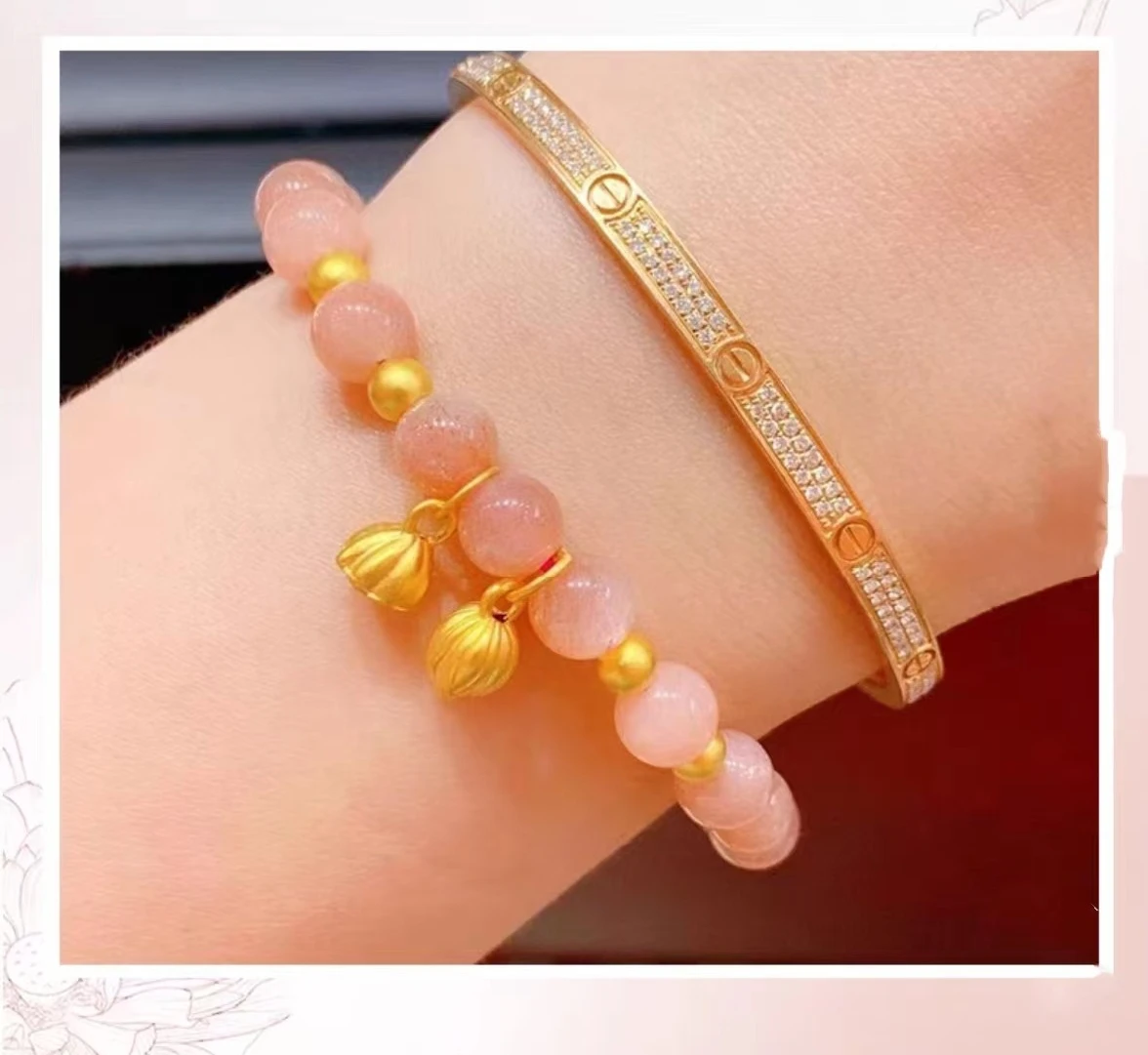 Bracelet Opale Onyx pour Femme avec Pendentif Plaqué Or Bracelets Bracelets_voghion.com