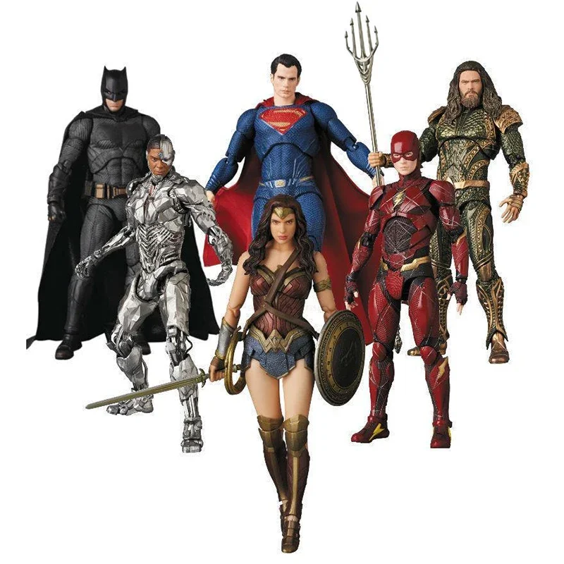 Hot Toys 16Cm Justice League Figurine Dc Superhero Action Figurine Super Man The Flash Batman Collectble Ornament Models