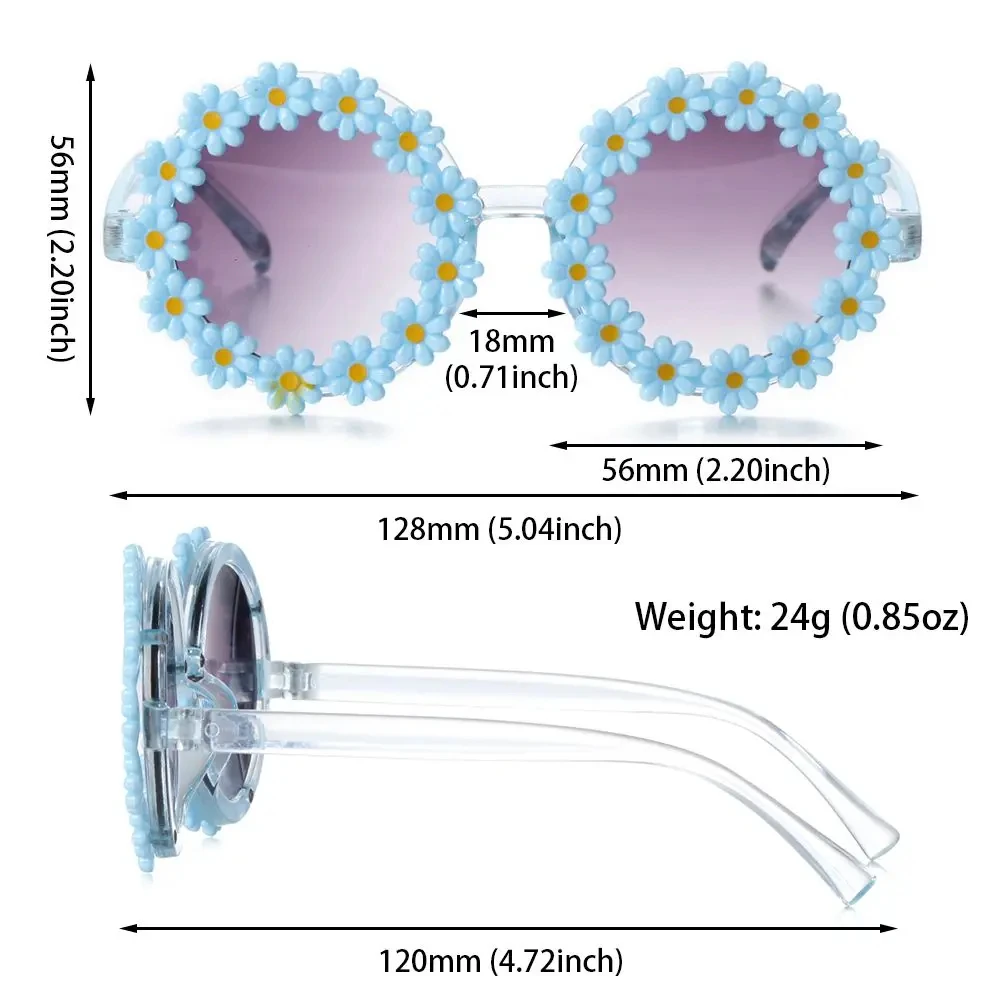 Children Sunglasses Acrylic Flower Baby Girls Boys Classic Sport Shades Outdoor Sun Protection