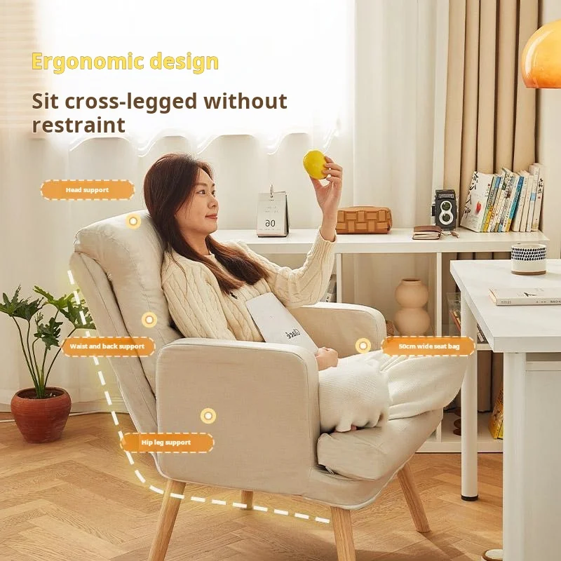 Computer Chair Study Office Sedentary Comfortable Backrest Home Desk Bedroom Single Sofa