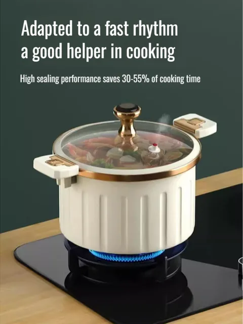 Pressure Cooker Multifunctional Large-capacity Double-ear Soup Pot Micro-pressure Cooking Pot Non-stick Pot Pressure Cooker 2