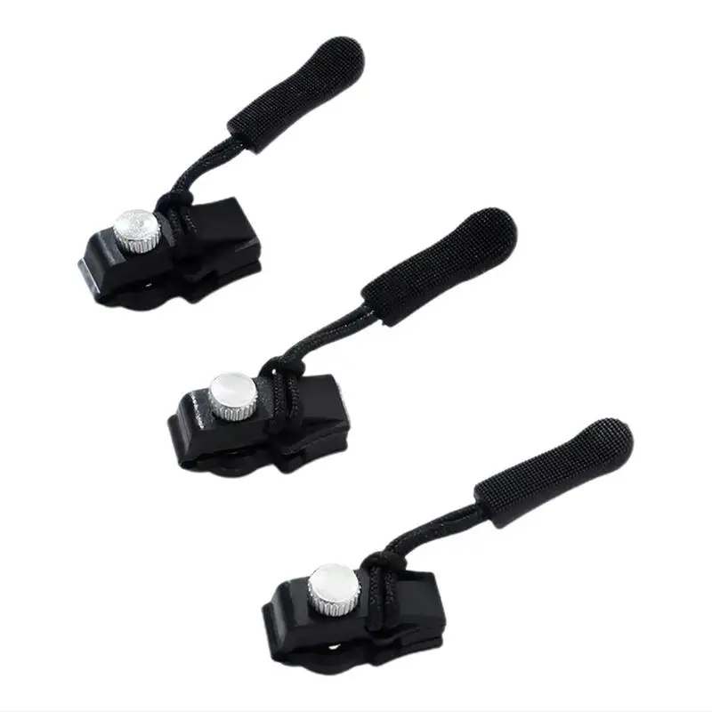 3 Different Size Universal Plastic Zipper Repair Quick Instant Detachable Zipper Head Replacement Slider Pull Tools