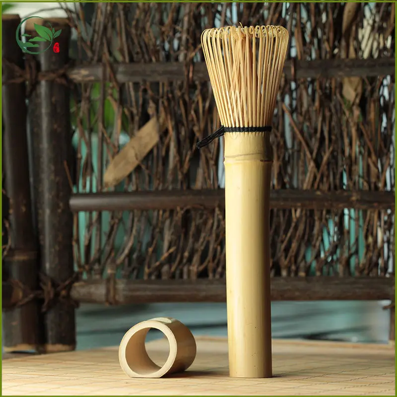[GRANDNESS] Golden Bamboo Matcha Whisk Long Handle Chasen Matcha Green Tea Powder Whisk