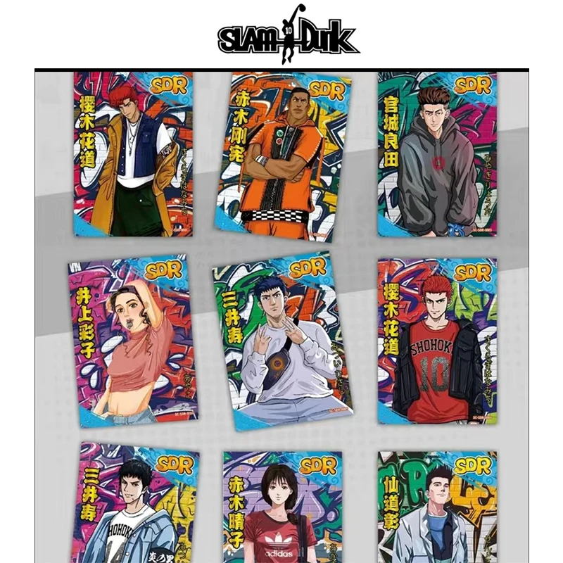 

SLAM DUNK 9pcs/set series SDR OR AR CP series Sakuragi Hanamichi ShinichiMaki Anime character Collection card Christmas gift toy