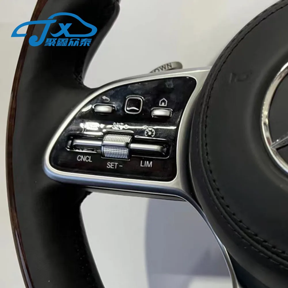 벤츠 마이바흐 AMG A 클래스 B 클래스 C 클래스 E 클래스 스포츠 가죽 복숭아 나무 다기능 스티어링 휠 어셈블리
