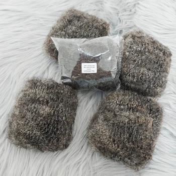 Grey Afro Kinky Human Hair Extensions Pepper and Salt Bulk Hair No Weft 100% Human Hair for Braiding Dreadlock Hair 30 Gram/Pc 1
