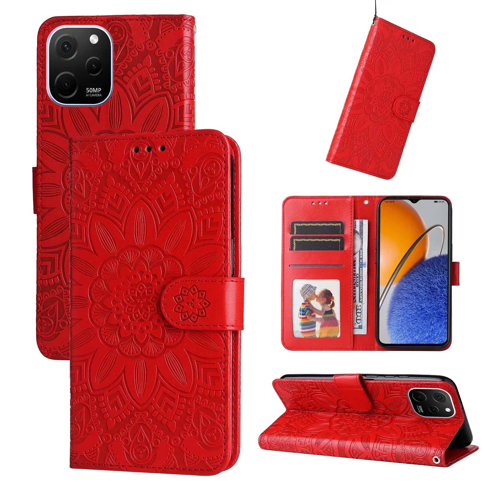 Luxury Retro Leather Wallet Case - Full Cover Book Holder