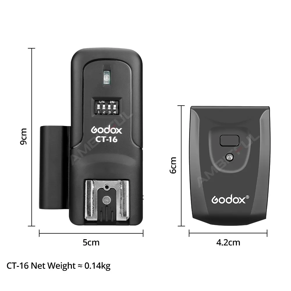 Godox CT-16 16 Channels Wireless Radio Flash Trigger Transmitter + 4pcs Receiver Set for Canon Nikon Olympus Pentax Studio Flash flash trigger