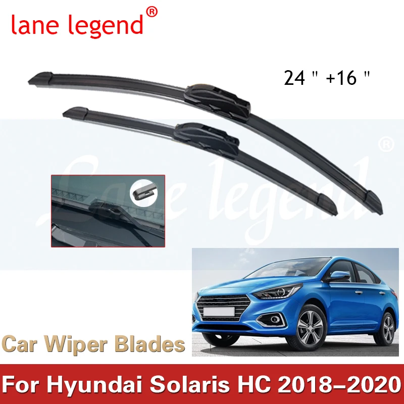 Per Hyundai Solaris Hc 2018 2019 2020 Accessori Parabrezza Anteriore Tergicristallo Spazzole Spazzole Tergicristalli Per Auto Cutter U J Hook