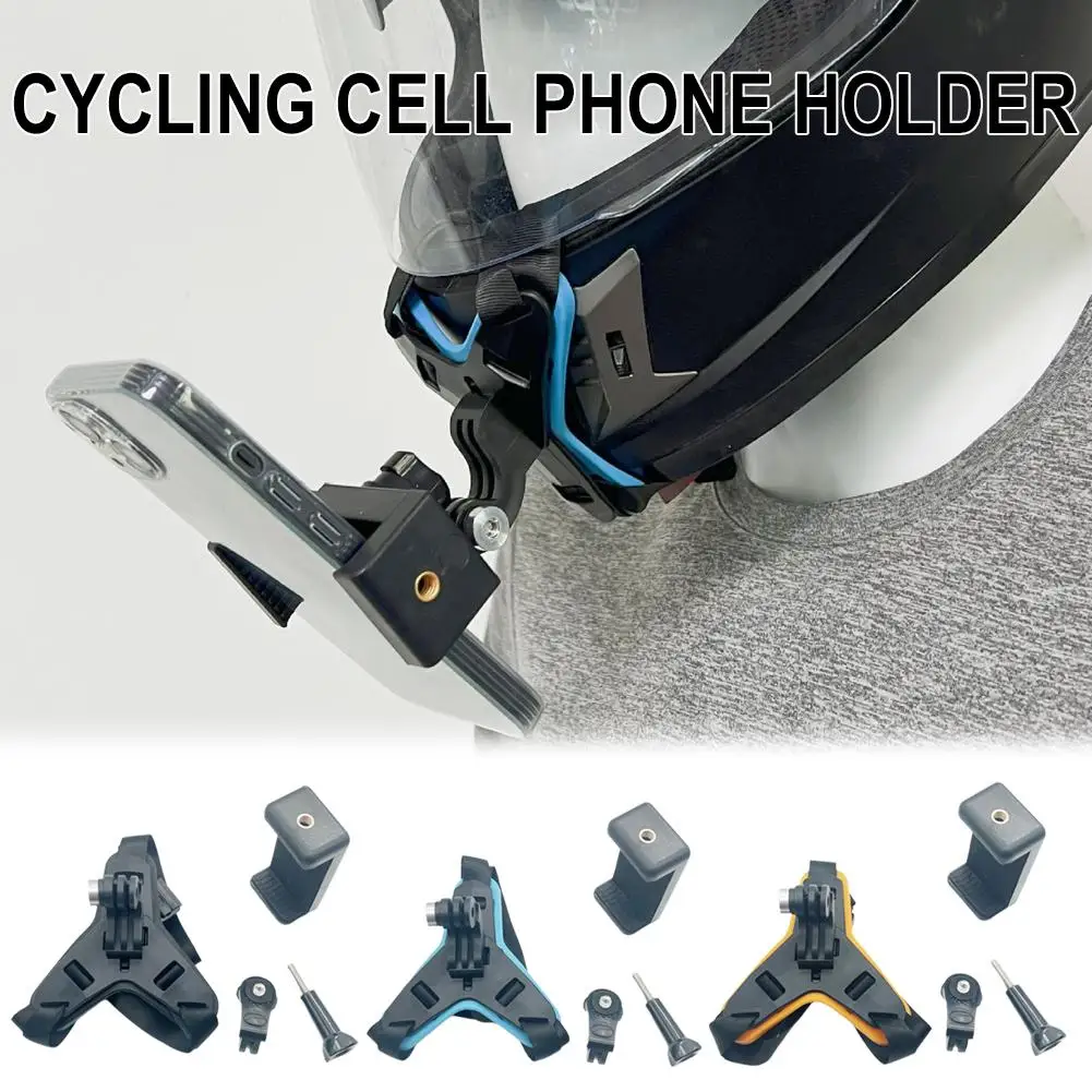 Support mentonnière caméra action 360° pour casque vélo moto