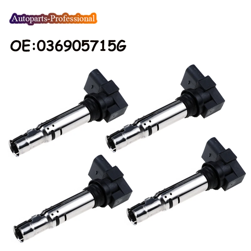 

4 шт./лот Автомобильная Катушка зажигания для VW Golf R32 Touareg Phaeton T5 AUDI A3 TT 3,2 036905715G 036 905 715 F 022905715B 022905100H