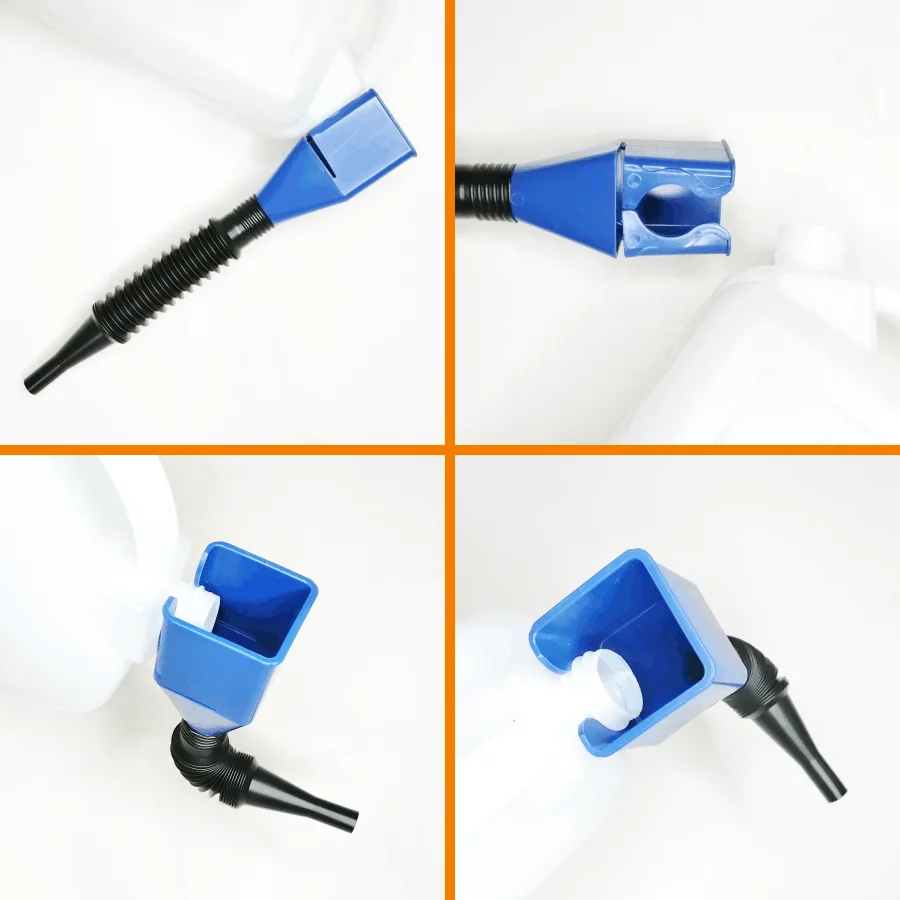 Car Radiator Funnel Kit Long Stem Funnel Gasoline Oil Fuel Filling Tools Anti-splash Plastic Oil Funnel Motorcycle Refueling Tools Auto Accessories