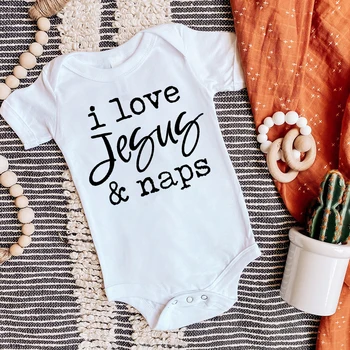 I Love Jesus & Naps Baby Bodysuit
