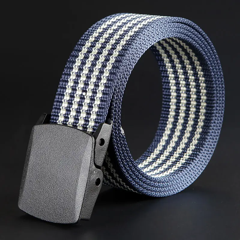 

Belt for Men Fashon Plastic Buckle Unisex Military Tactical Automatic Waist Belts Black Nylon Web Young Man Waistband Strap