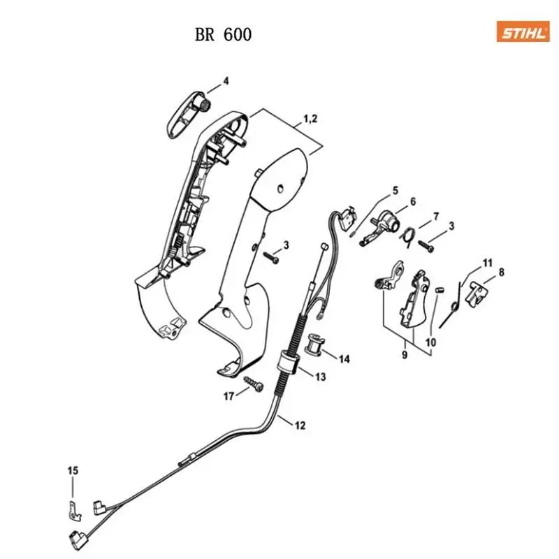 BR600 COMPLETE THROTTLE CONTROL 42827901305 42827901306 BR500 BR550