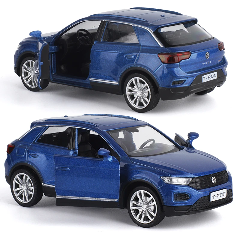 T-CROSS T-ROC ミニカーセット 1:36 Volkswagen T-ROC Alloy Car Model Diecast & Toy Vehicles
