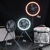 10000mAh Camping Fan Rechargeable Desktop Portable Air Circulator Wireless Ceiling Electric Fan with Power Bank LED Lighting 2
