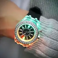 Fashion Promotion Luminous LED Light Men Quartz Watch Ladies Women Silicone Kids Wristwatch Feminino Relojes 2