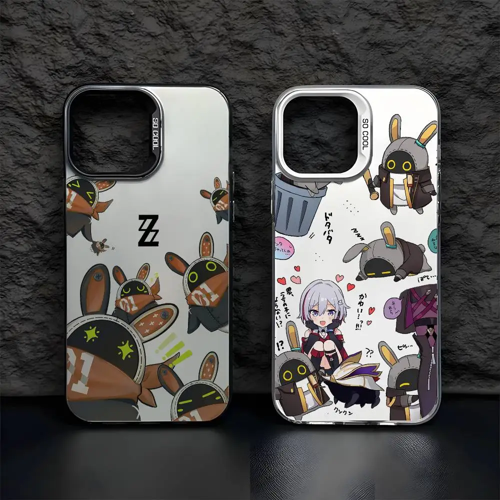 Zenless Zone Zero Bangboo Multicolor Matte Laser Metallic Aurora Phone Case