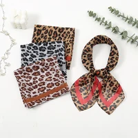 Fashion Leopard Dot Print Chiffon 65 Square Scarf Headband For Muslim Woman Hijab Shawls Thin Smooth Headscarf Islamic Turban 1