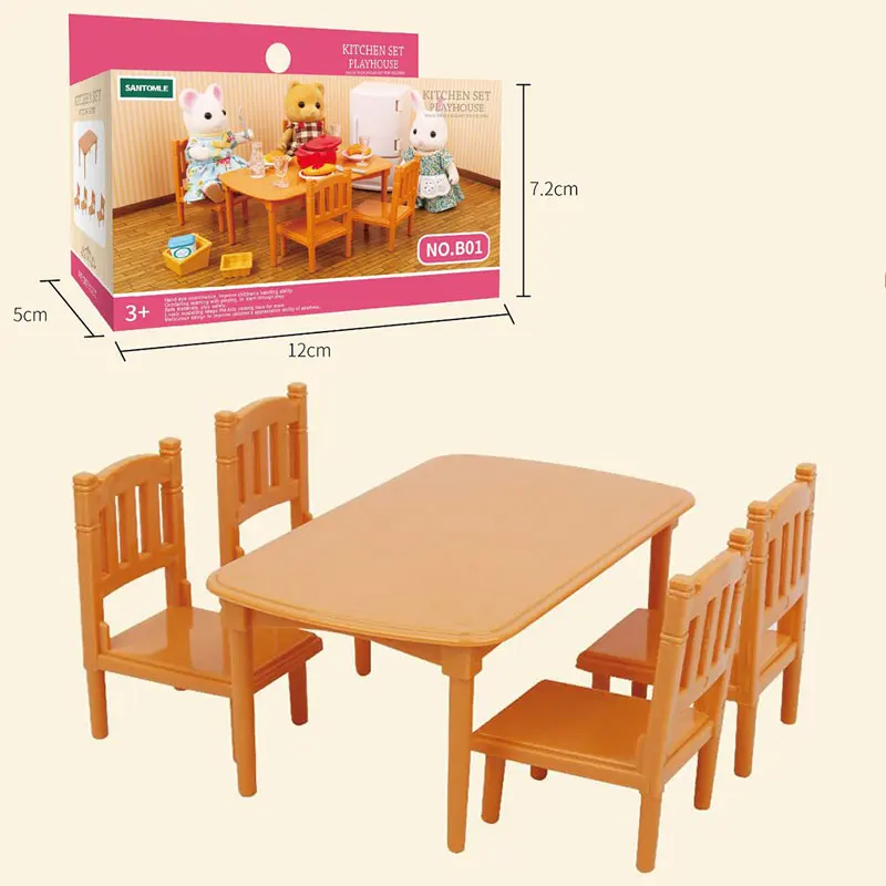 Deluxe Dollhouse Furniture Set - Montessori Miniatures for Creative Play and Imaginative Gifts