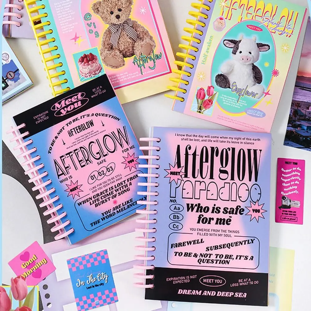 

A6/B6 Colorful Graffiti Notebook Journal Thicken Diary Book With Coil Binding Travelers Business Notebook