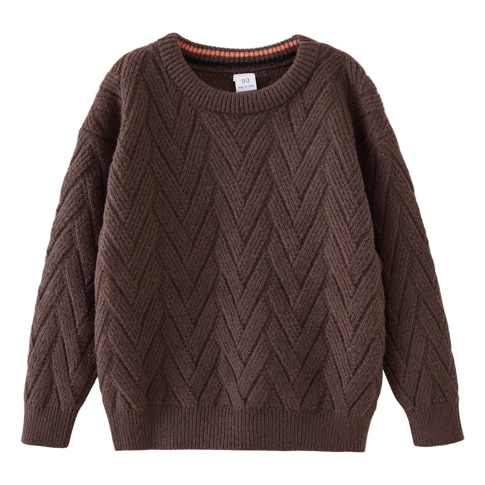 남아 겨울 두꺼운 스웨터, 어린이 풀오버, 따뜻한 어린이 옷, 니트 착용