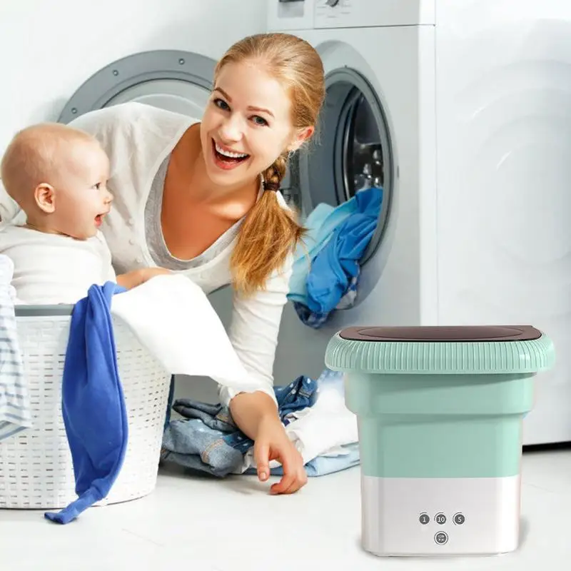 Portable Washing Machine 100-240V EU Plug Foldable Mini Small Portable  Washer Powerful Ultra Quiet Safe Adjustable for Travel - AliExpress