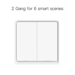 Moes ZigBee Wireless Scene Switch with 12 Control Modes for Home Automation and Tuya Smart Integration (2 Gang Scene Switch)