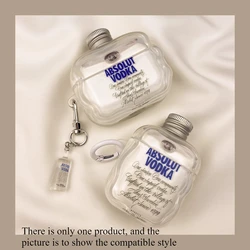 Creative Vodka Bottle Bluetooth Headset Protective Case - Airpodspro2 (A with pendant)