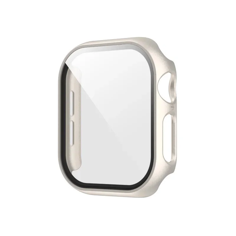 Premium Tempered Glass Cover with Matte Hard PC Bumper for Apple Watch Series 10
