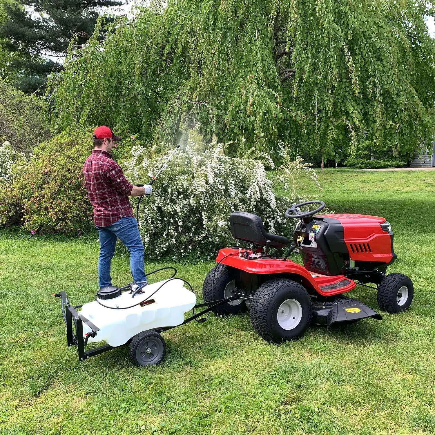 ST-152BH-A Self-Storing Tow Behind Lawn and Garden Sprayer with Collapsible Boom 15-Gallon