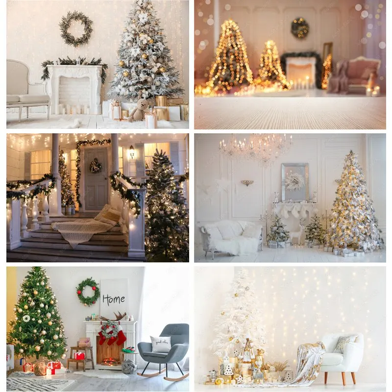 

Christmas Theme Photography Background Snowman Christmas tree Children Portrait Backdrops For Photo Studio Props NNBB-04