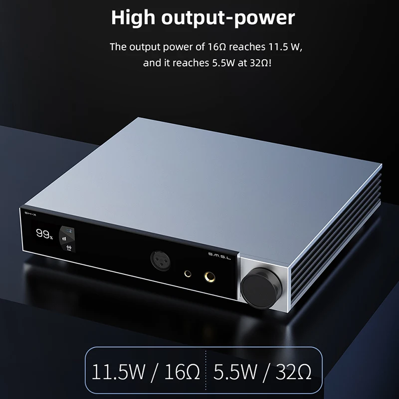 S.M.S.L  SH-X　ヘッドホンアンプ兼プリアンプ Smsl SH-Xハイ出力パワーヘッドフォンアンプ、Hi-Fiバランス